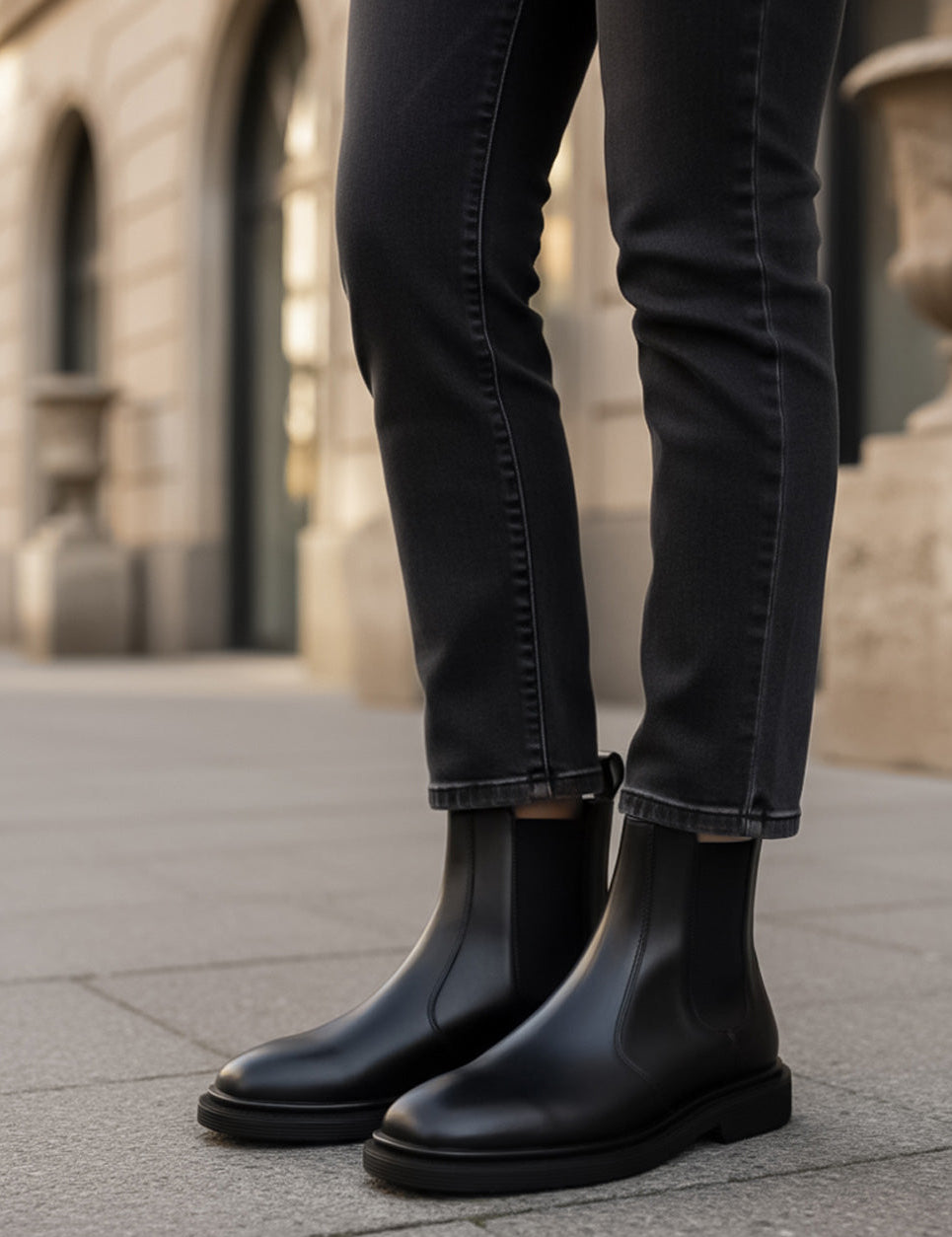 Black ankle boot for women leather Chelsea boots Australia