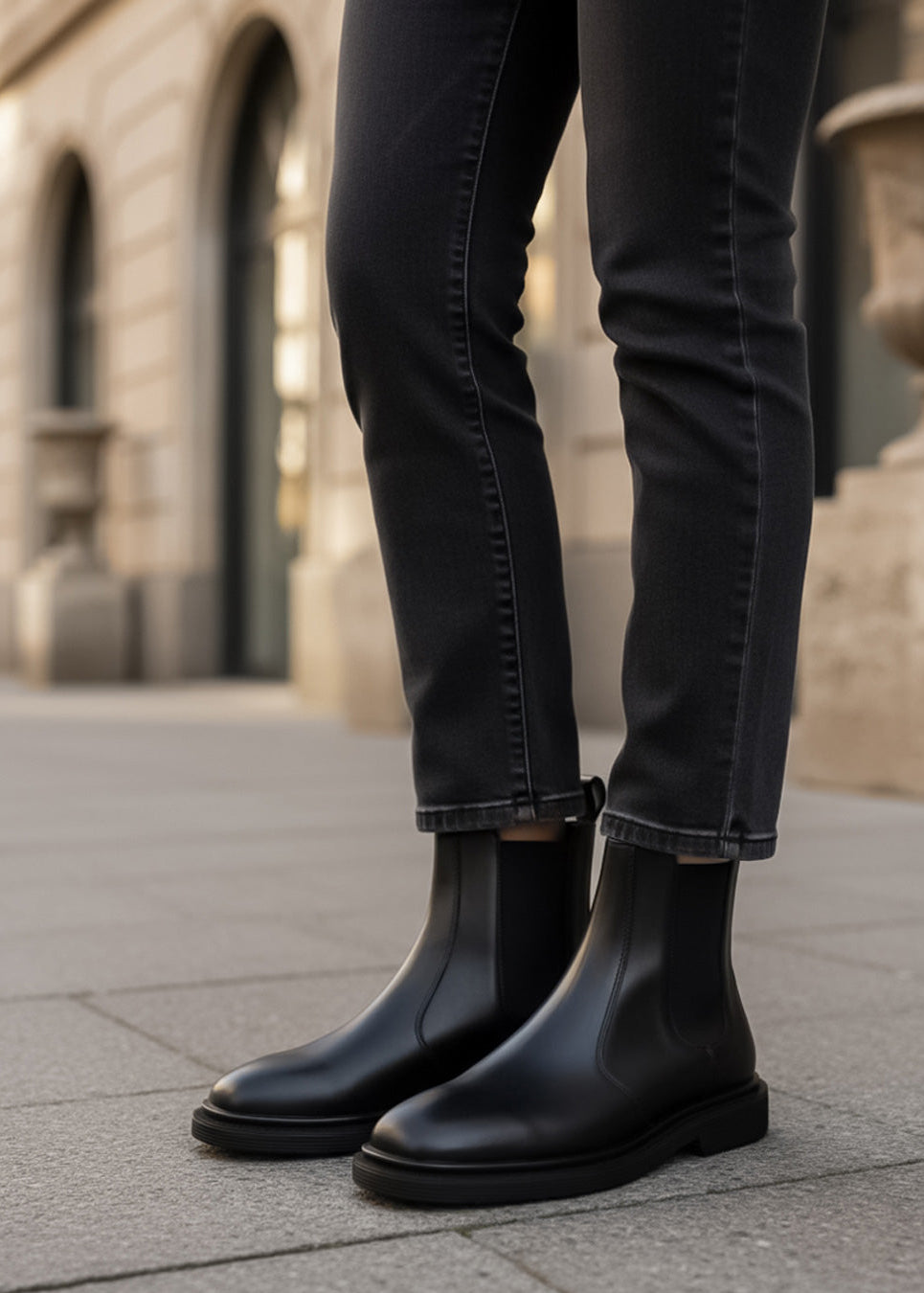 Black ankle boot for women leather Chelsea boots Australia