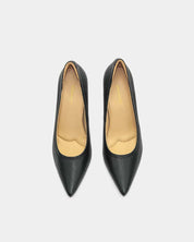black office shoes in classic pumps style with all day cushion comfort