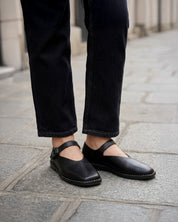 Comfortable black Mary Jane shoes for women in leather with cushioned footed Australia