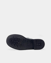 Black monk loafer with slip-resistant rubber sole