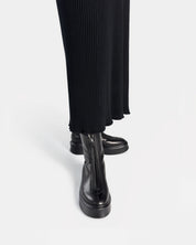 Platform ankle boots for women in black leather Australia