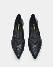 woven leather ballet flats black women adaptive cushioned support