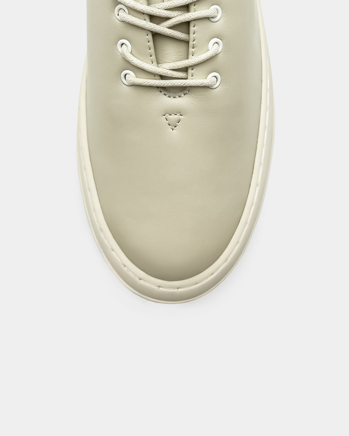 Women's platform sneakers in creamy white leather wide fit toe box