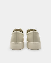 3 cm platform sneakers for women in creamy white leather 