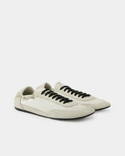 Creamy white sneakers for women breathable upper and lace up