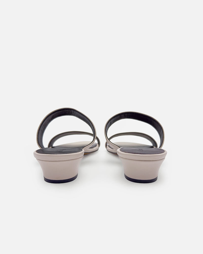 Back view of heeled strappy sandals