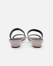 Back view of heeled strappy sandals