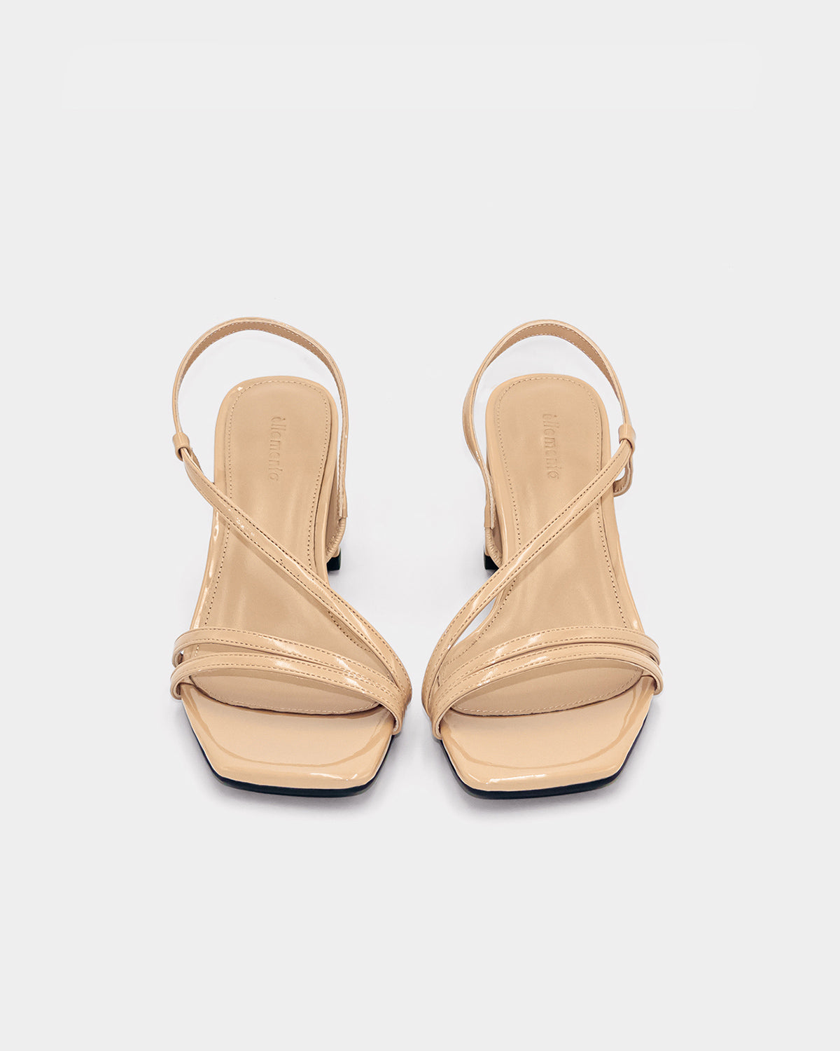 Nude leather strappy sandals