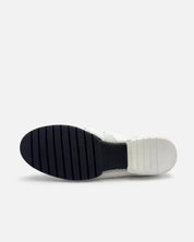 Flexible rubber sole of white sneakers