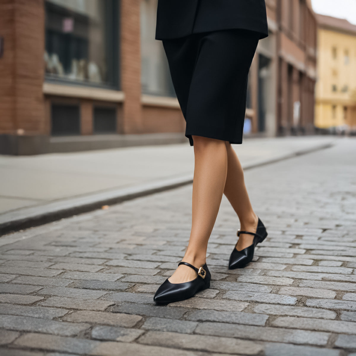 Women's leather flat Mary Jane shoes Australia