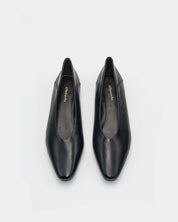 black flats for ladies in premium calfskin leather