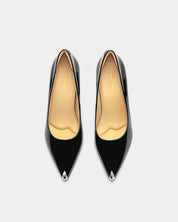 black heeled shoes with cushion support for all day comfort 