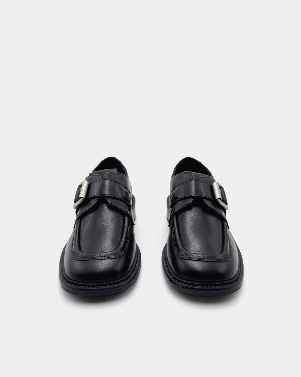 Leather black loafers wide-fit toe box women Australia