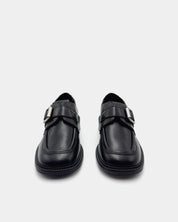 Leather black loafers wide-fit toe box women Australia