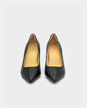 Black comfort heels designed for long hours standing 