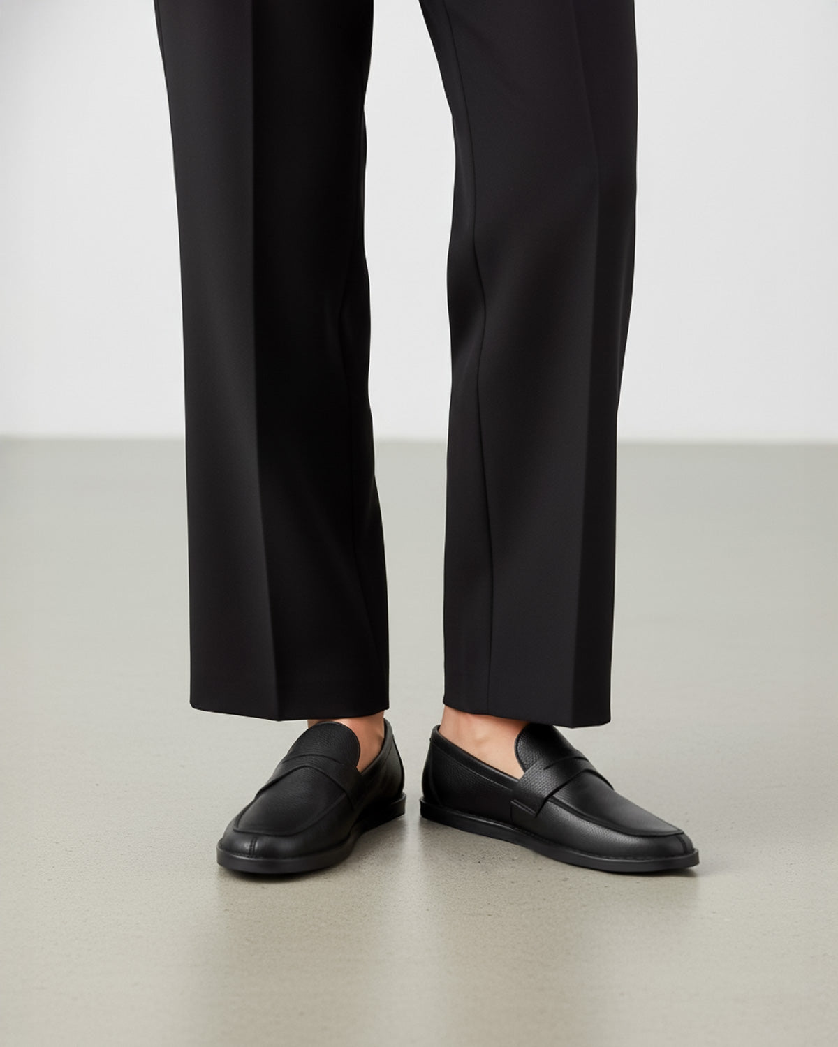 Comfortable black leather penny loafers for women Australia