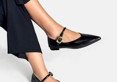 mary jane shoes in black leather