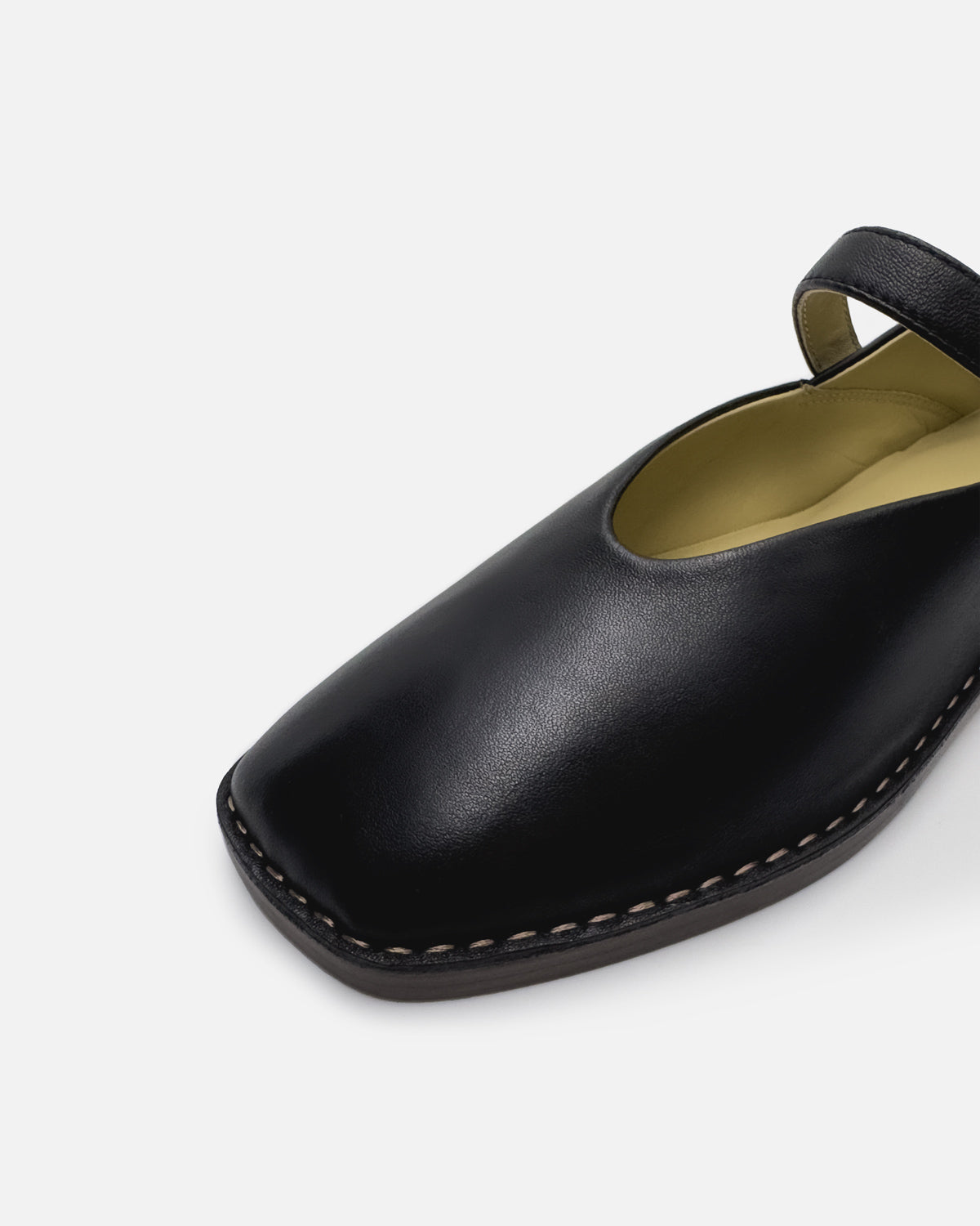Black leather Mary Jane flats women's leather shoes handcrafted comfort Australia