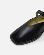 Black leather Mary Jane flats women's leather shoes handcrafted comfort Australia