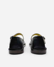 Women's black Mary Jane flats leather handmade leather outsole