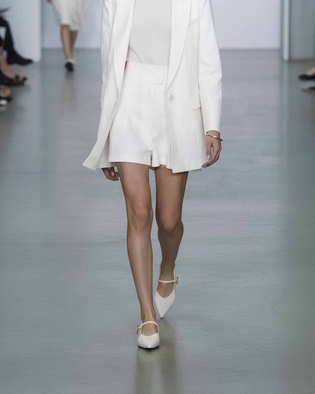 white calf leather Mary Jane flats pointed toe and strap women Australia