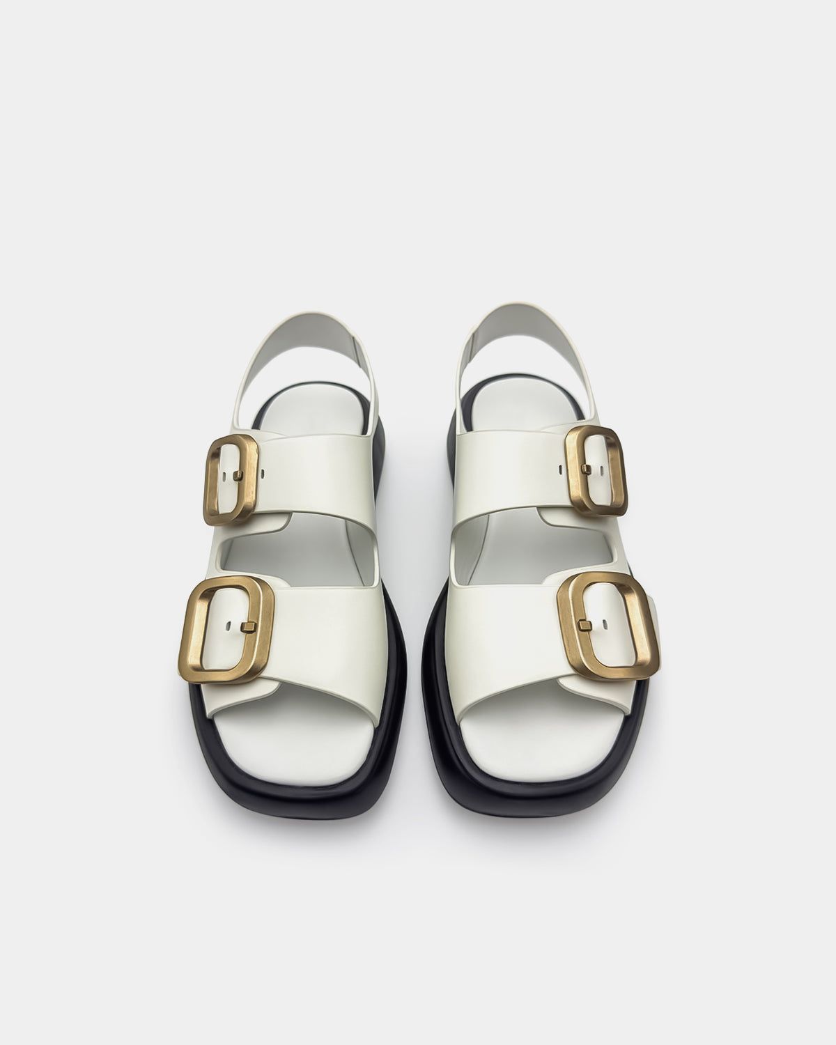 Women's white platform sandals leather with elevated supportive footbed Australia
