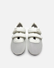 White sneakers with mesh design for women and cushioned footbed Australia